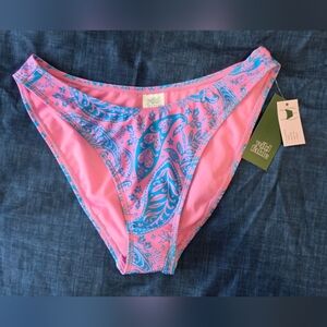 Pink and Blue Paisley Wild Fable Bikini Bottom Size M